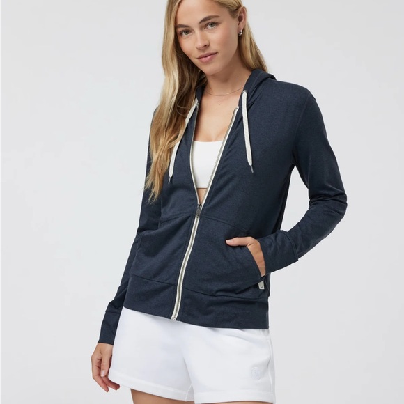 Vuori Jackets & Blazers - Vuori Halo Performance 2.0 Zip Up Hoodie Womens XL Midnight Heather Dreamknit